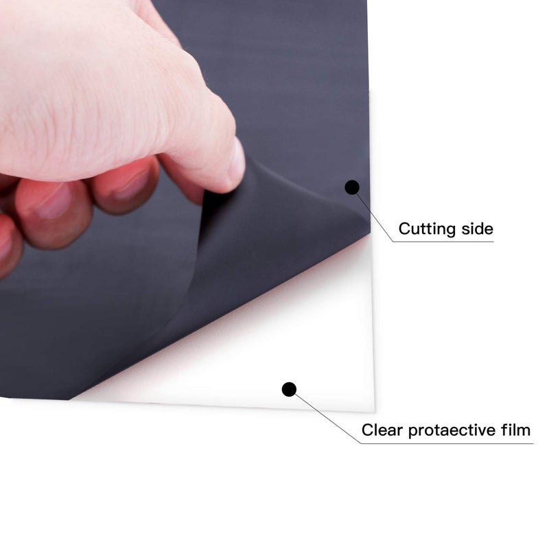 JANDJPACKAGING Black Heat Transfer Vinyl for T- Shirts- 10 Sheets,10"x12" Black HTV Iron On Vinyl for Cricut and Silhouette Cameo Including Teflon Sheet - Image 3